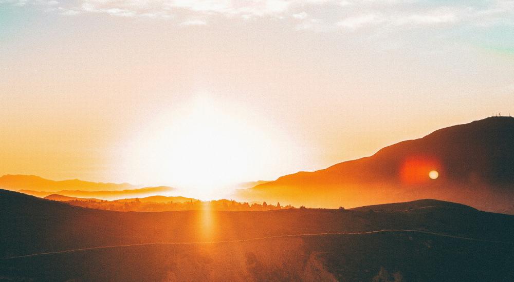 Sunrise over mountains