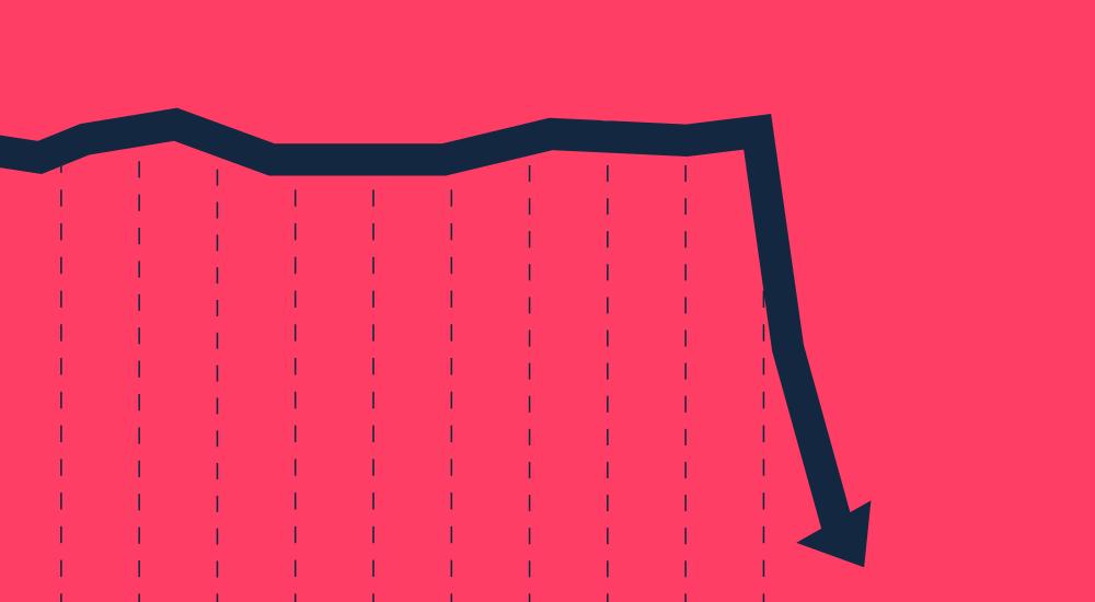 illustration of a chart declining