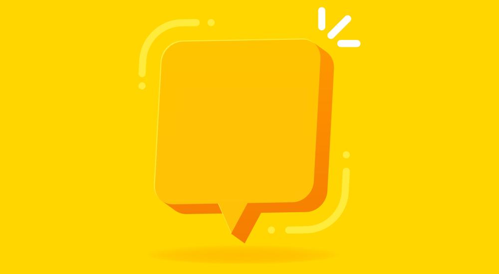 illustration of a speech bubble