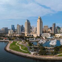 photo of San Diego bay and skyline