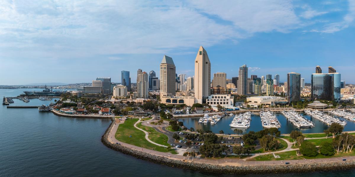 photo of San Diego bay and skyline