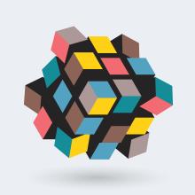 3D illustration of rubic's cube