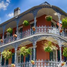 old New Orleans building with balconies